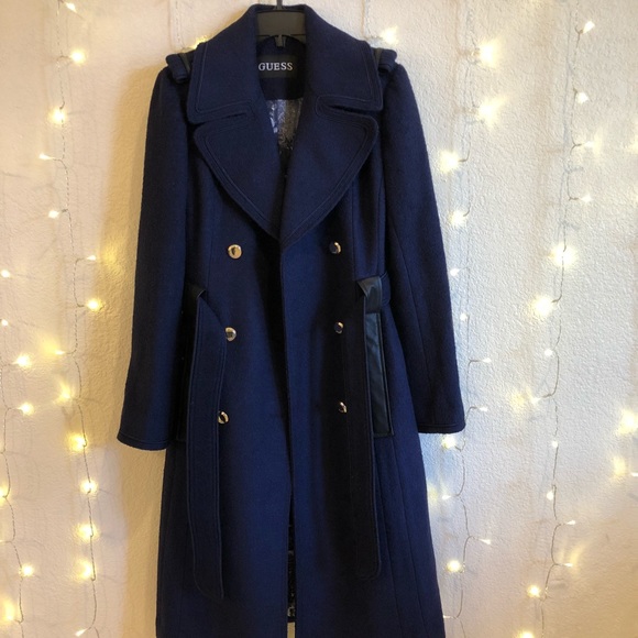 GUESS Military Wool Blend Coat - Picture 3 of 8